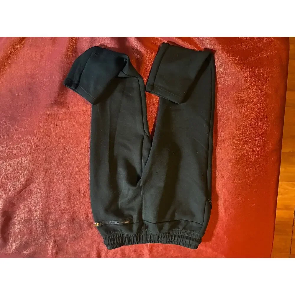 Art Class Joggers Girls 8 Black Elastic Waist Drawstring Zip Pocket